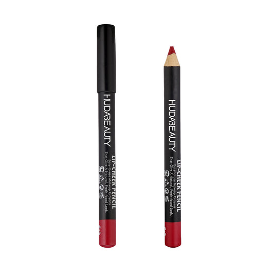 Huda Beauty Lip Pencil - Long Lasting Lip Liner Pencil, Makeup Lip Liner & Lip Pencil Sharpener, Vegan & Cruelty-Free All-Day Wear Lip Definition