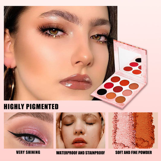 Huda Beauty Eyeshadow Palette Long-lasting Wear, Travel Makeup with Mirror Cruelty Free