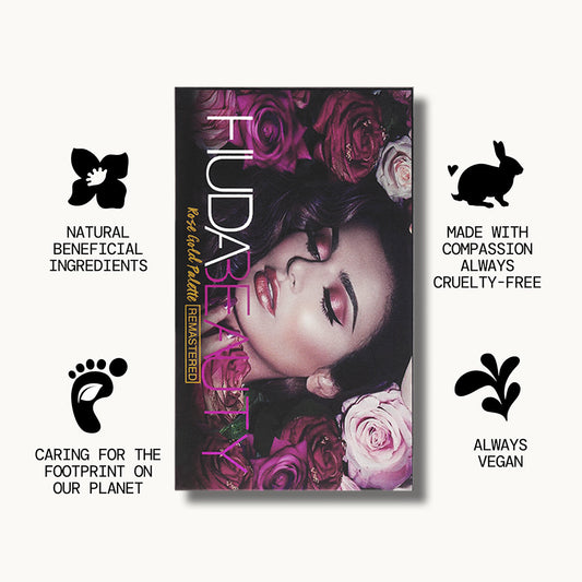 Huda Beauty 18 Colors Eyeshadow Palette Makeup Cruelty Free High-Pigment Eye Makeup with a Long-Wearing Formula