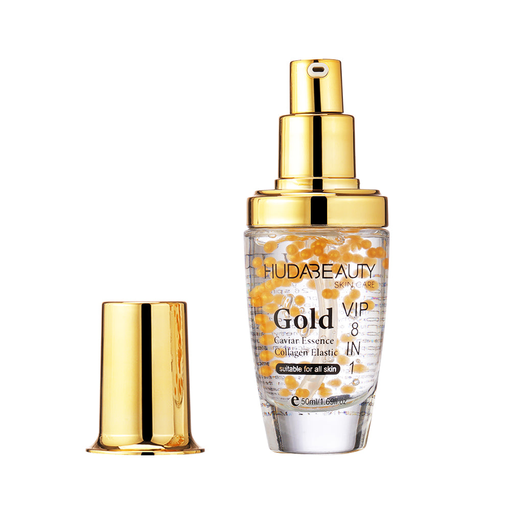 Huda Beauty Gold Caviar Essence Collagen Elastic 8 in 1 Skin Care Glow Collagen Booster Serum