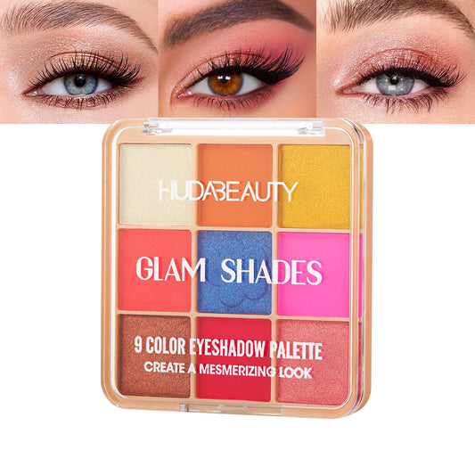 Huda Beauty Eyeshadow Palette ColorStay Day to Night Up to 24 Hour Eye Makeup 9 Pigmented Matte & Shimmer Shades