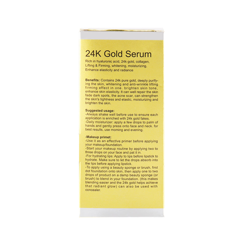 Huda Beauty 24K Gold Serum for Face,Skin Brightening Anti Aging Face Serum Moisturizer with Vitamin C,Hyaluronic Acid & Argan Oil for Dark Spots & Fine Lines, Skin Care Glow Collagen Booster Serum