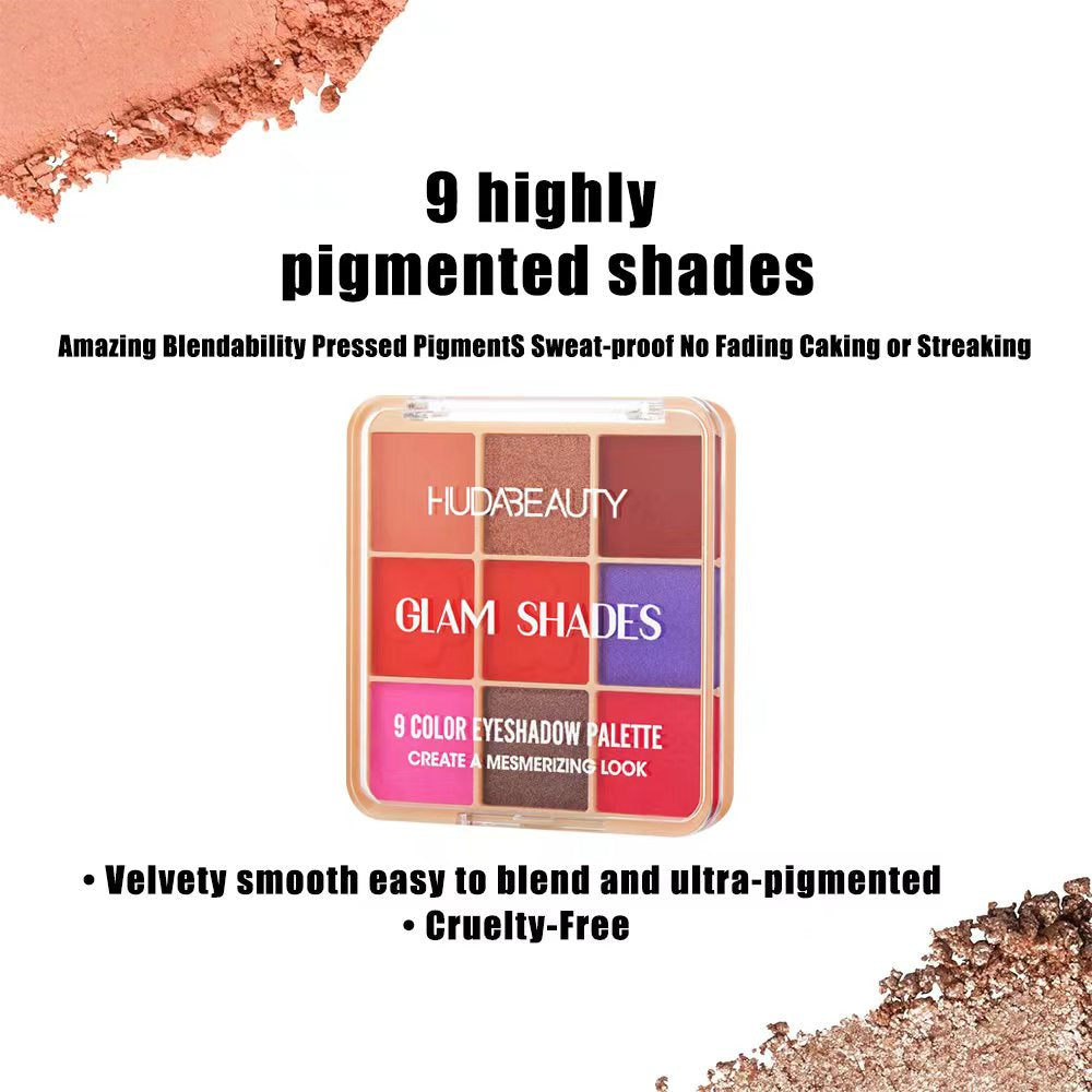 Huda Beauty Eyeshadow Palette ColorStay Day to Night Up to 24 Hour Eye Makeup 9 Pigmented Matte & Shimmer Shades