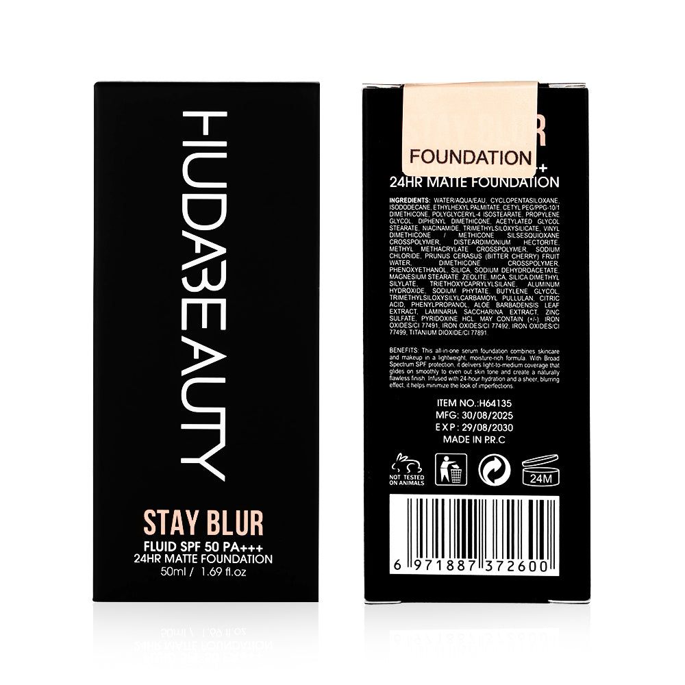 HUDA BEAUTY STAY BLUR 24HR MATTE FOUNDATION with Niacinamide