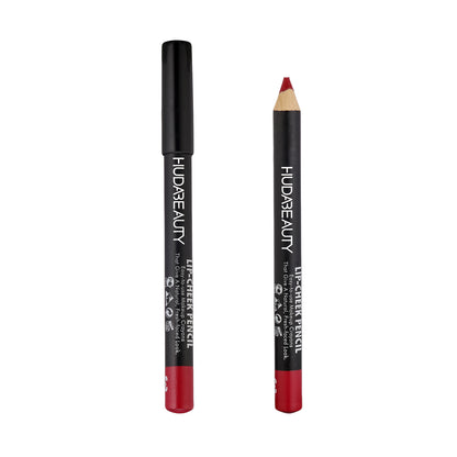 Huda Beauty Lip Pencil - Long Lasting Lip Liner Pencil, Makeup Lip Liner & Lip Pencil Sharpener,  Vegan & Cruelty-Free All-Day Wear Lip Definition