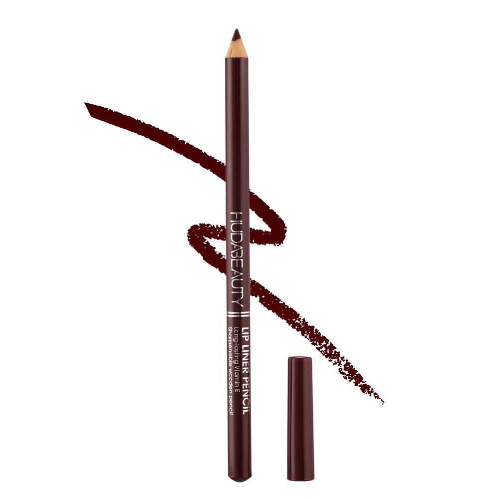 Huda Beauty Lip Liner Pencil, Highly-Pigmented Pencil For Shaping & Sculpting Lips, Semi-Matte Finish, Vegan & Cruelty-Free
