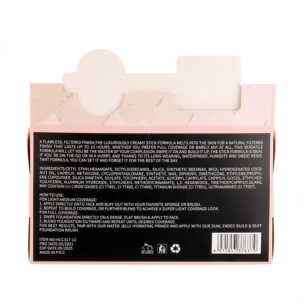 HUDA BEAUTY #FauxFilter Skin Finish Buildable Coverage Foundation Stick