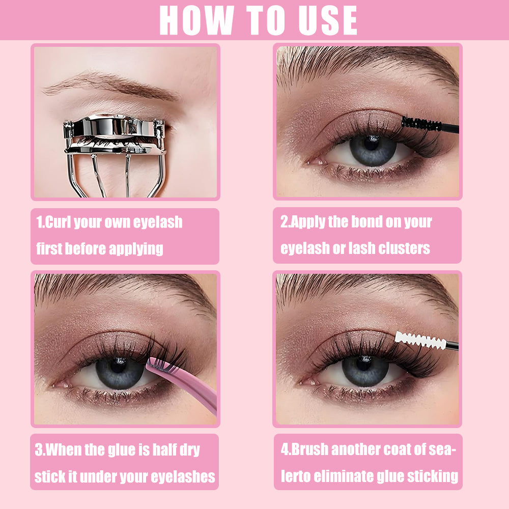 Huda Beauty Natural Lash Clusters Kit Wispy Lash Extension Kit Waterproof Lash Clusters