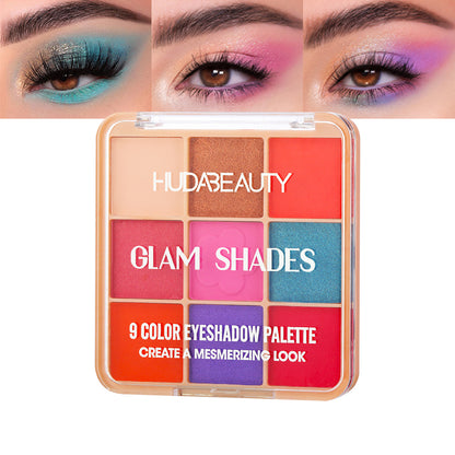 Huda Beauty Eyeshadow Palette  ColorStay Day to Night Up to 24 Hour Eye Makeup  9 Pigmented Matte & Shimmer Shades