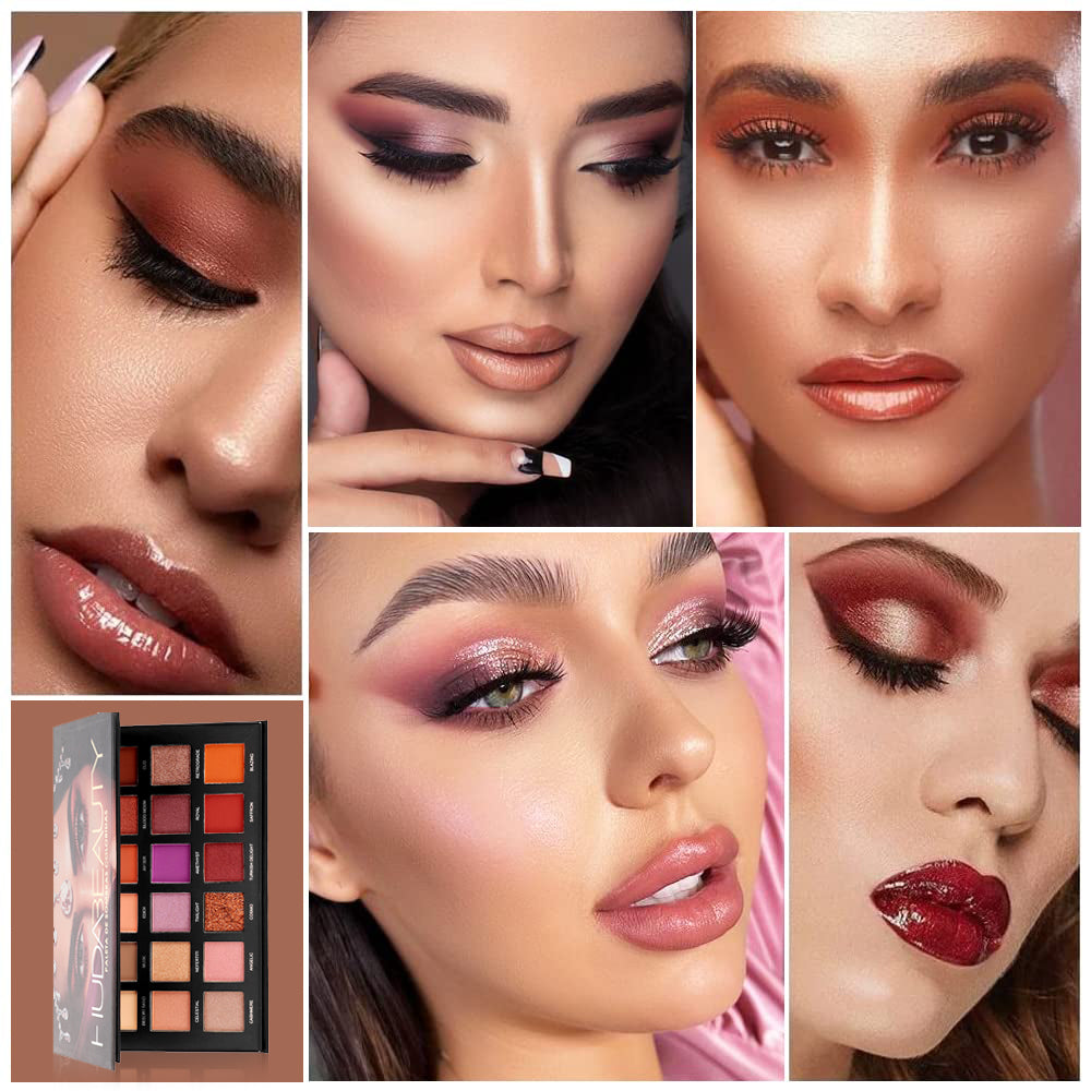 Huda Beauty Eyeshadow Palette Makeup  Highly Pigmented Blending Powder Natural Velvet Texture Eye Shadow Kit