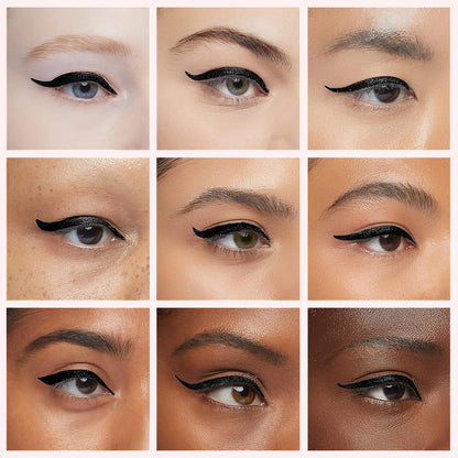 Huda Beauty No-Skip Eyeliner, Waterproof Formula, Black Liquid Liner Pen, Matte Finish, Long Lasting, Smudge-proof, Transfer-proof