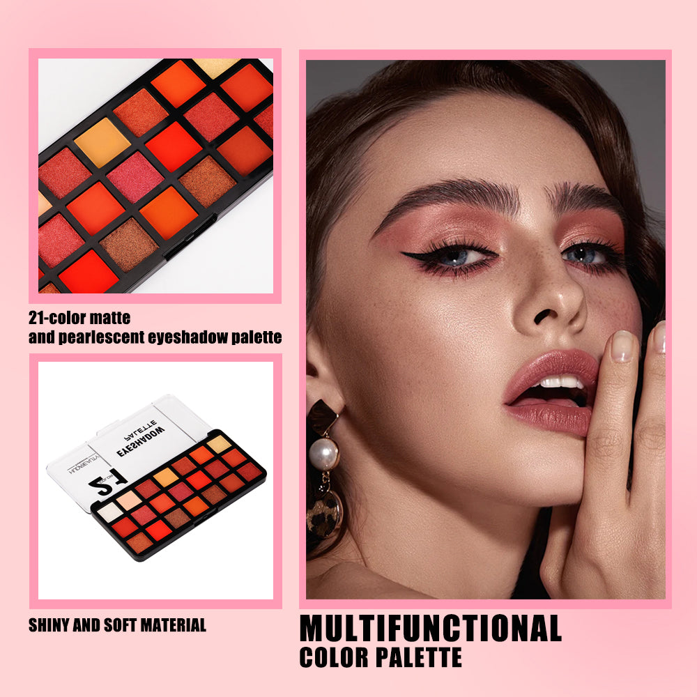 Huda Beauty Eyeshadow Makeup Palette - 21 Colorful High Pigmented Waterproof Professional Beauty Makeup Kit Vegan Cruelty -free