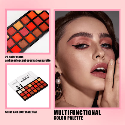 Huda Beauty Eyeshadow Makeup Palette - 21 Colorful High Pigmented Waterproof Professional Beauty Makeup Kit Vegan Cruelty -free