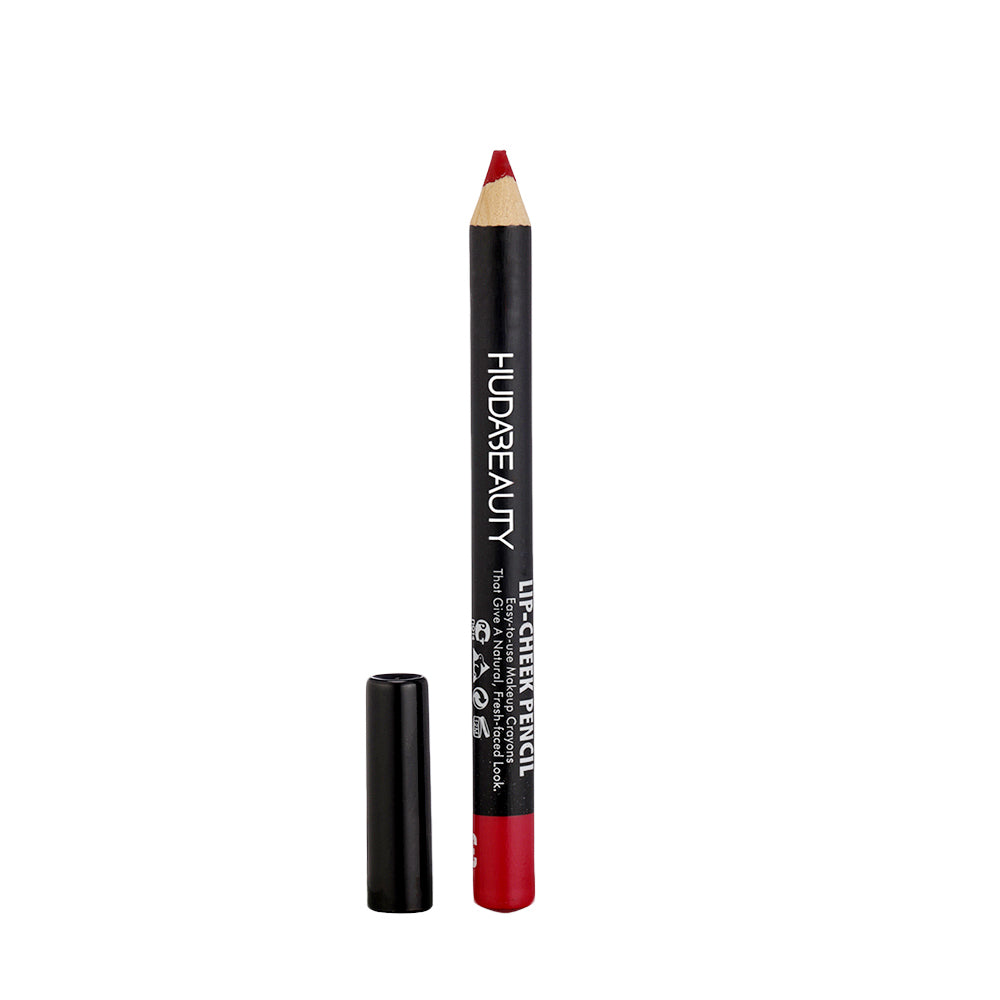 Huda Beauty Lip Pencil - Long Lasting Lip Liner Pencil, Makeup Lip Liner & Lip Pencil Sharpener,  Vegan & Cruelty-Free All-Day Wear Lip Definition