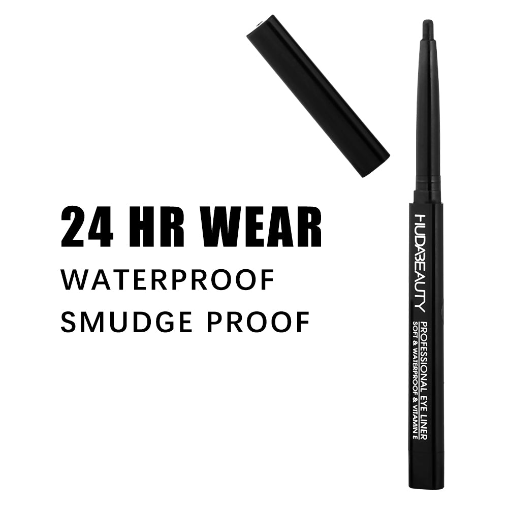 Huda Beauty Eyeliner Pen  Waterproof Formula  Black Liquid Liner Pen  Long Lasting  Smudge-proof  Transfer-proof