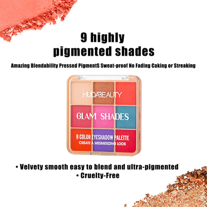 Huda Beauty Eyeshadow Palette  ColorStay Day to Night Up to 24 Hour Eye Makeup  9 Pigmented Matte & Shimmer Shades
