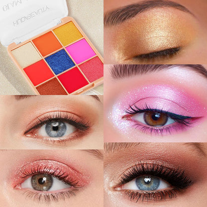 Huda Beauty Eyeshadow Palette  ColorStay Day to Night Up to 24 Hour Eye Makeup  9 Pigmented Matte & Shimmer Shades