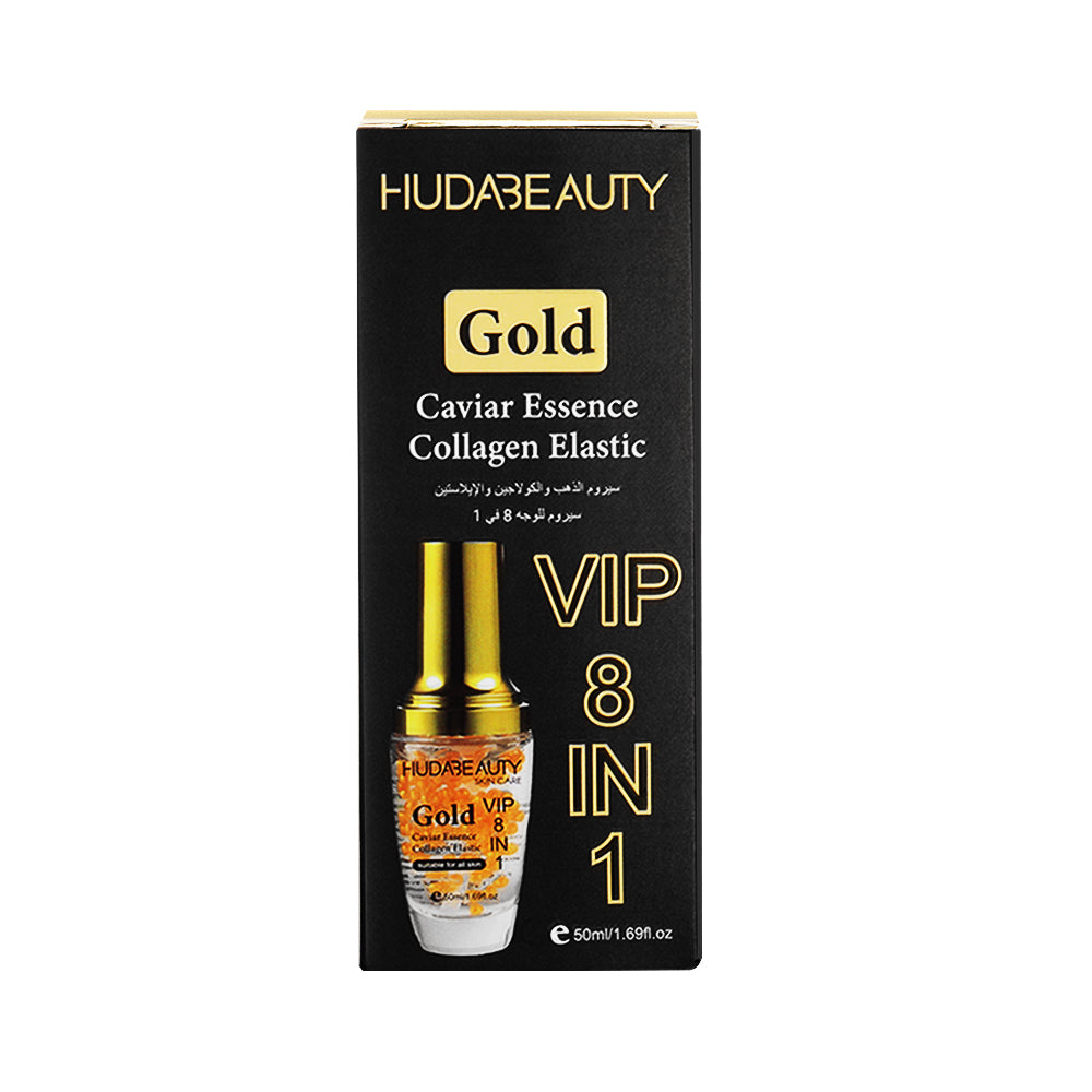 Huda Beauty Gold Caviar Essence Collagen Elastic 8 in 1 Skin Care Glow Collagen Booster Serum