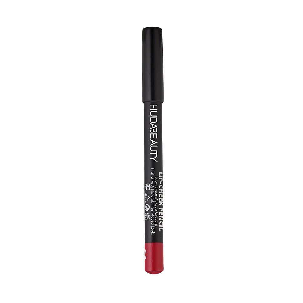 Huda Beauty Lip Pencil - Long Lasting Lip Liner Pencil, Makeup Lip Liner & Lip Pencil Sharpener,  Vegan & Cruelty-Free All-Day Wear Lip Definition