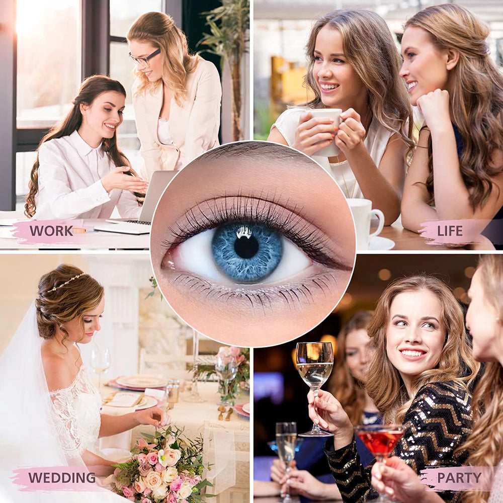 Jiefei Beauty So Natural False Eyelashes  , Cruelty Free, Vegan, Contact Lens Friendly, Easy to Apply,  Reusable Strip Lashes