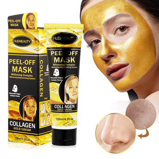 HudaBeauty 4.2 oz 120 ml Gold Caviar Peel-Off Facial Mask: Help Reduce Wrinkles & Fine Lines, Deep Cleansing, Tighten Pores, Brighten Skin | Sensitive Skin Safe