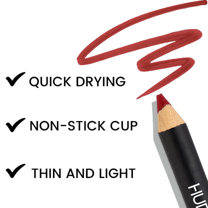 Huda Beauty Lip Pencil - Long Lasting Lip Liner Pencil, Makeup Lip Liner & Lip Pencil Sharpener,  Vegan & Cruelty-Free All-Day Wear Lip Definition