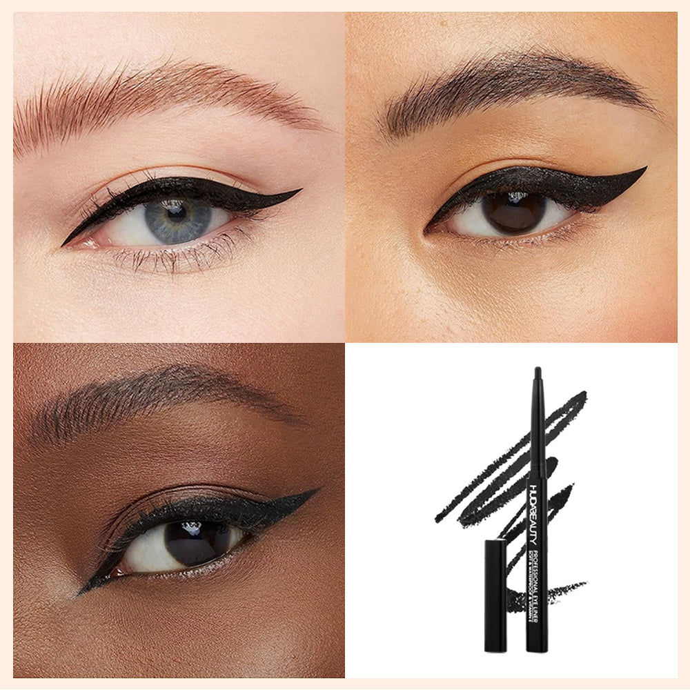 Huda Beauty Eyeliner Pen  Waterproof Formula  Black Liquid Liner Pen  Long Lasting  Smudge-proof  Transfer-proof
