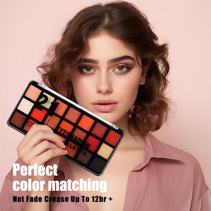 Huda Beauty Professional 21 Colors Nude Eyeshadow Palette Long Lasting Natural Colors Eye Shadows Cosmetics Gift Kit