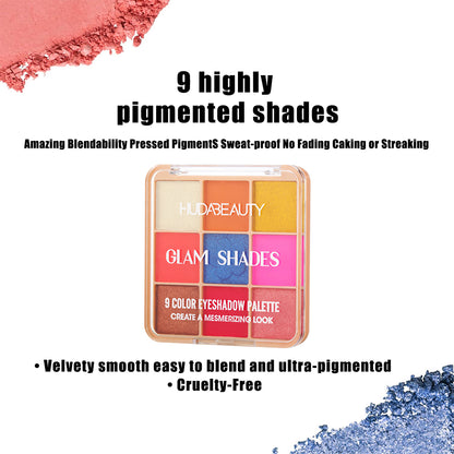 Huda Beauty Eyeshadow Palette  ColorStay Day to Night Up to 24 Hour Eye Makeup  9 Pigmented Matte & Shimmer Shades