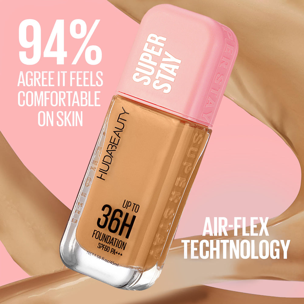 HUDA BEAUTY Super Stay Foundation Foundation Liquid  Suitable for Wearing for Up to 36 Hours