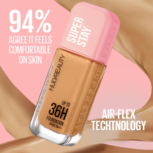 HUDA BEAUTY Super Stay Foundation Foundation Liquid  Suitable for Wearing for Up to 36 Hours