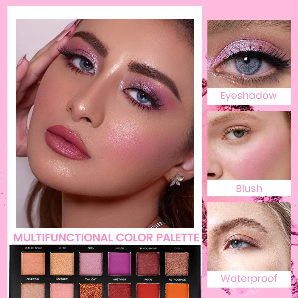 Huda Beauty Eyeshadow Palette Makeup  Highly Pigmented Blending Powder Natural Velvet Texture Eye Shadow Kit