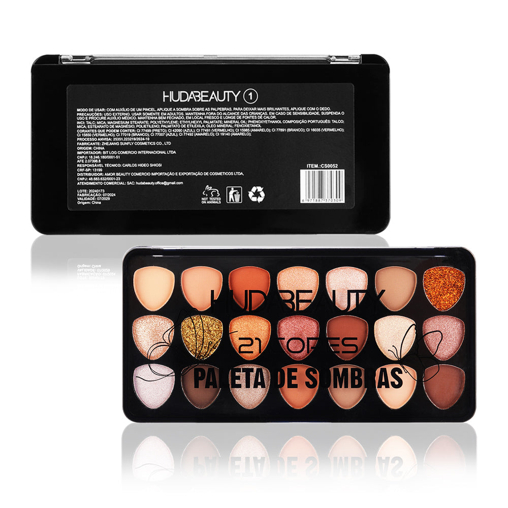Huda Beauty Professional 21 Colors Nude Eyeshadow Palette Long Lasting  MAKEUP Ultimate Shadow Palette