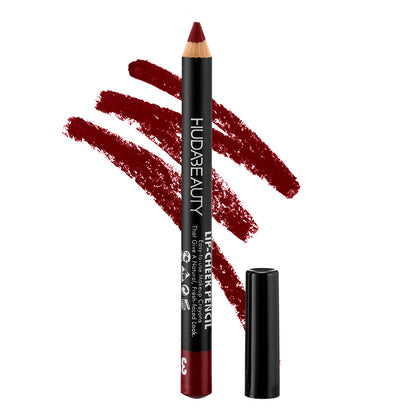 Huda Beauty Lip Pencil - Long Lasting Lip Liner Pencil, Makeup Lip Liner & Lip Pencil Sharpener,  Vegan & Cruelty-Free All-Day Wear Lip Definition