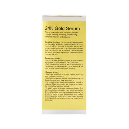 Huda Beauty 24K Gold Serum for Face,Skin Brightening Anti Aging Face Serum Moisturizer with Vitamin C,Hyaluronic Acid & Argan Oil for Dark Spots & Fine Lines, Skin Care Glow Collagen Booster Serum