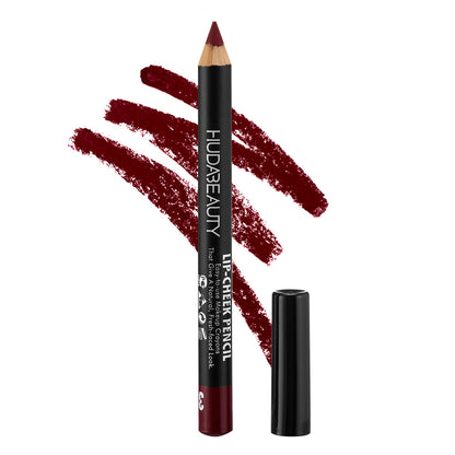 Huda Beauty Lip Pencil - Long Lasting Lip Liner Pencil, Makeup Lip Liner & Lip Pencil Sharpener,  Vegan & Cruelty-Free All-Day Wear Lip Definition