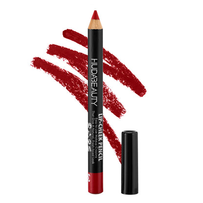 Huda Beauty Lip Pencil - Long Lasting Lip Liner Pencil, Makeup Lip Liner & Lip Pencil Sharpener,  Vegan & Cruelty-Free All-Day Wear Lip Definition