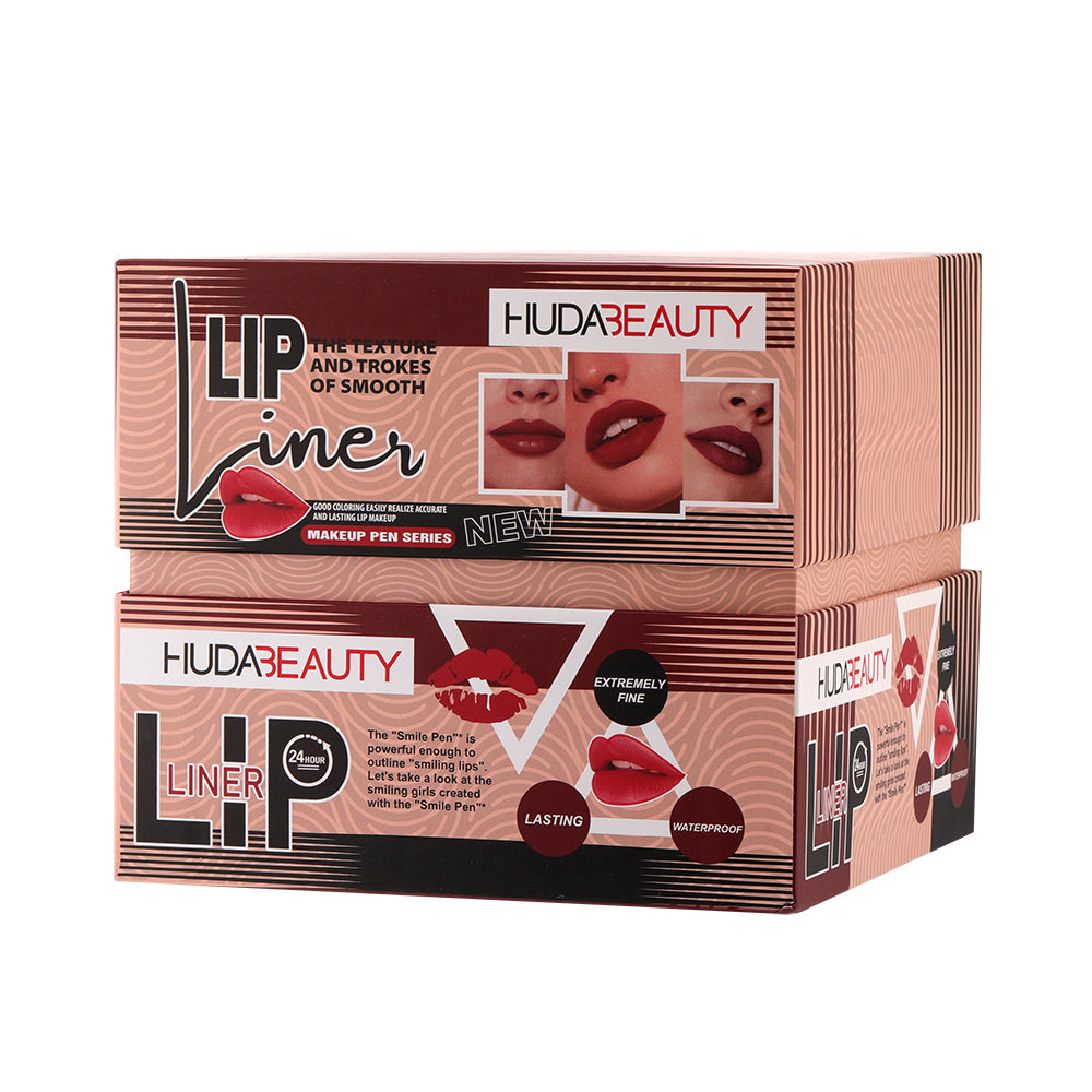 Huda Beauty Lip Liner Pencil, Highly-Pigmented Pencil For Shaping & Sculpting Lips, Semi-Matte Finish, Vegan & Cruelty-Free