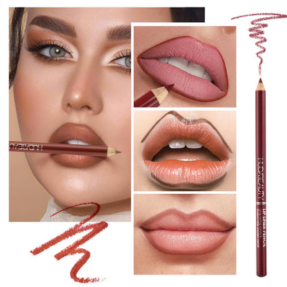 Huda Beauty Lip Liner Pencil, Highly-Pigmented Pencil For Shaping & Sculpting Lips, Semi-Matte Finish, Vegan & Cruelty-Free