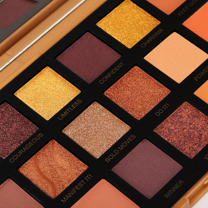 Huda Beauty Eyeshadow Palette Makeup Set, Matte Shimmer Glitter Pressed Pearl All Highly Pigmented Blending Powder