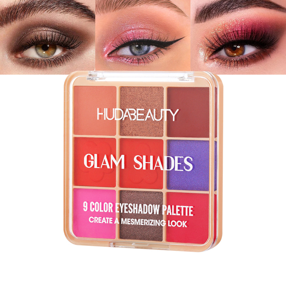 Huda Beauty Eyeshadow Palette  ColorStay Day to Night Up to 24 Hour Eye Makeup  9 Pigmented Matte & Shimmer Shades