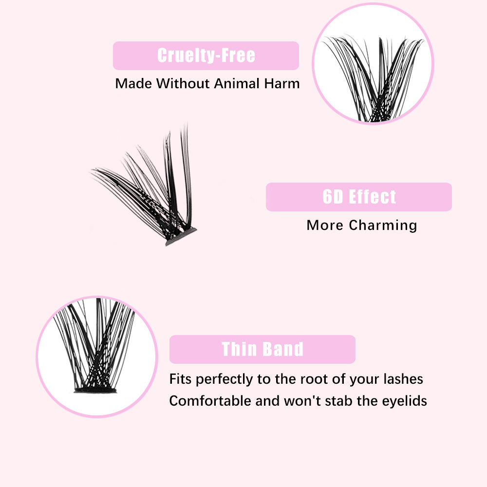 Huda Beauty Natural Lash Clusters Kit Wispy Lash Extension Kit Waterproof Lash Clusters