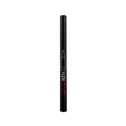 Huda Beauty  Exaggerate Waterproof Eye Definer Eyeliner, Highly Pigmented, 16-Hour Long Wear, Smudge Proof Satin Finish Formula, Cruelty-Free & Vegan