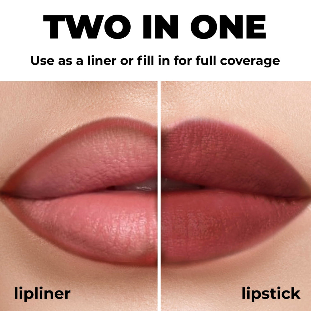 Huda Beauty Lip Liner Pencil, Highly-Pigmented Pencil For Shaping & Sculpting Lips, Semi-Matte Finish, Vegan & Cruelty-Free