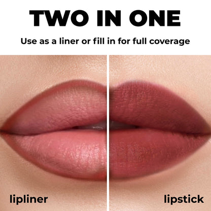 Huda Beauty Lip Liner Pencil, Highly-Pigmented Pencil For Shaping & Sculpting Lips, Semi-Matte Finish, Vegan & Cruelty-Free