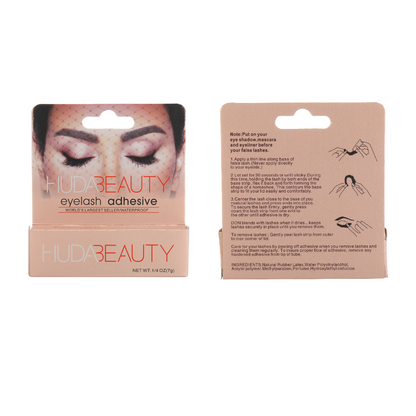 HUDA BEAUTY Sticky Tack Lash Glue – Super Hold Vegan Lash Adhesive – Premium, Latex-Free Individual Bond for Strip Eyelash Extensions, False Lashes