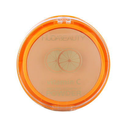 Huda Beauty Vatamin C Natural Compact Matte Pressed Powder Makeup & Setting Powder Buildable Coverage Vegan