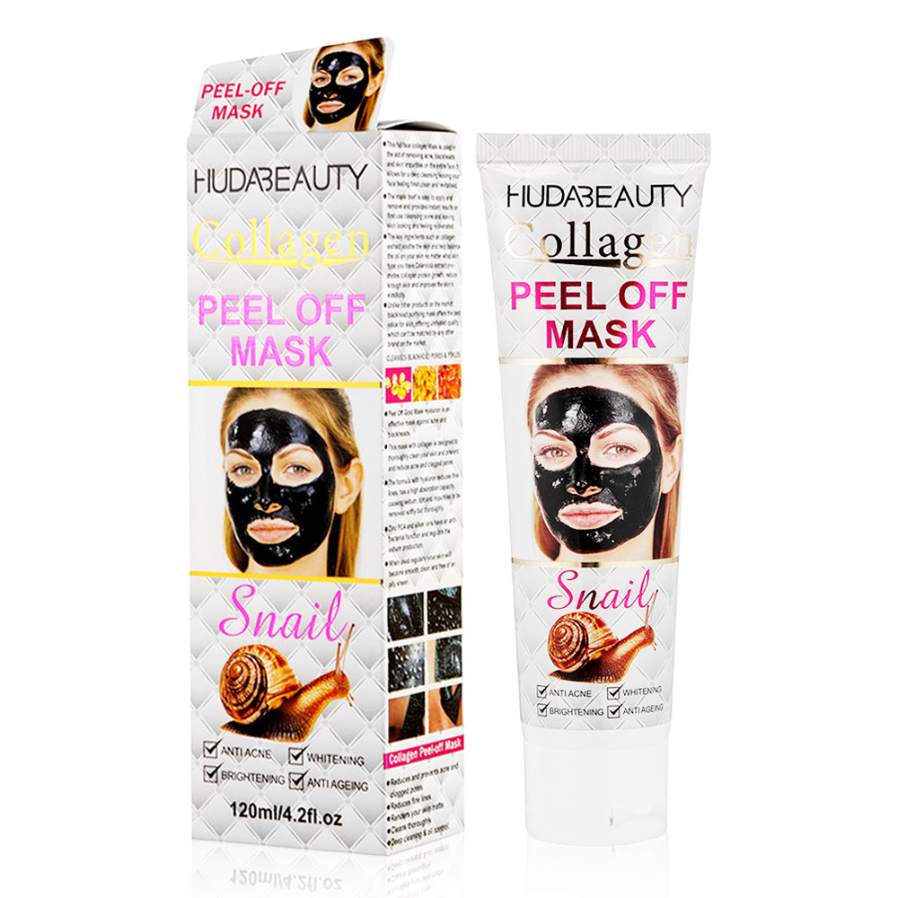 HudaBeauty 4.2 oz 120 ml Collagen Peel-Off Facial Mask: Reduce Sagging Dullness For Glowing Care