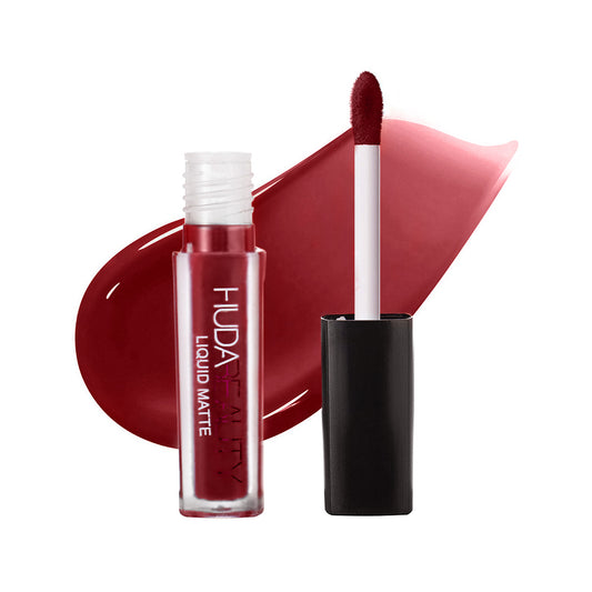 Huda Beauty 4 HAND-PICKED MINI LIQUID MATTE LIPSTICKS Minis Shiny Non-Sticky Lip Gloss 4x0.064 Fl Oz