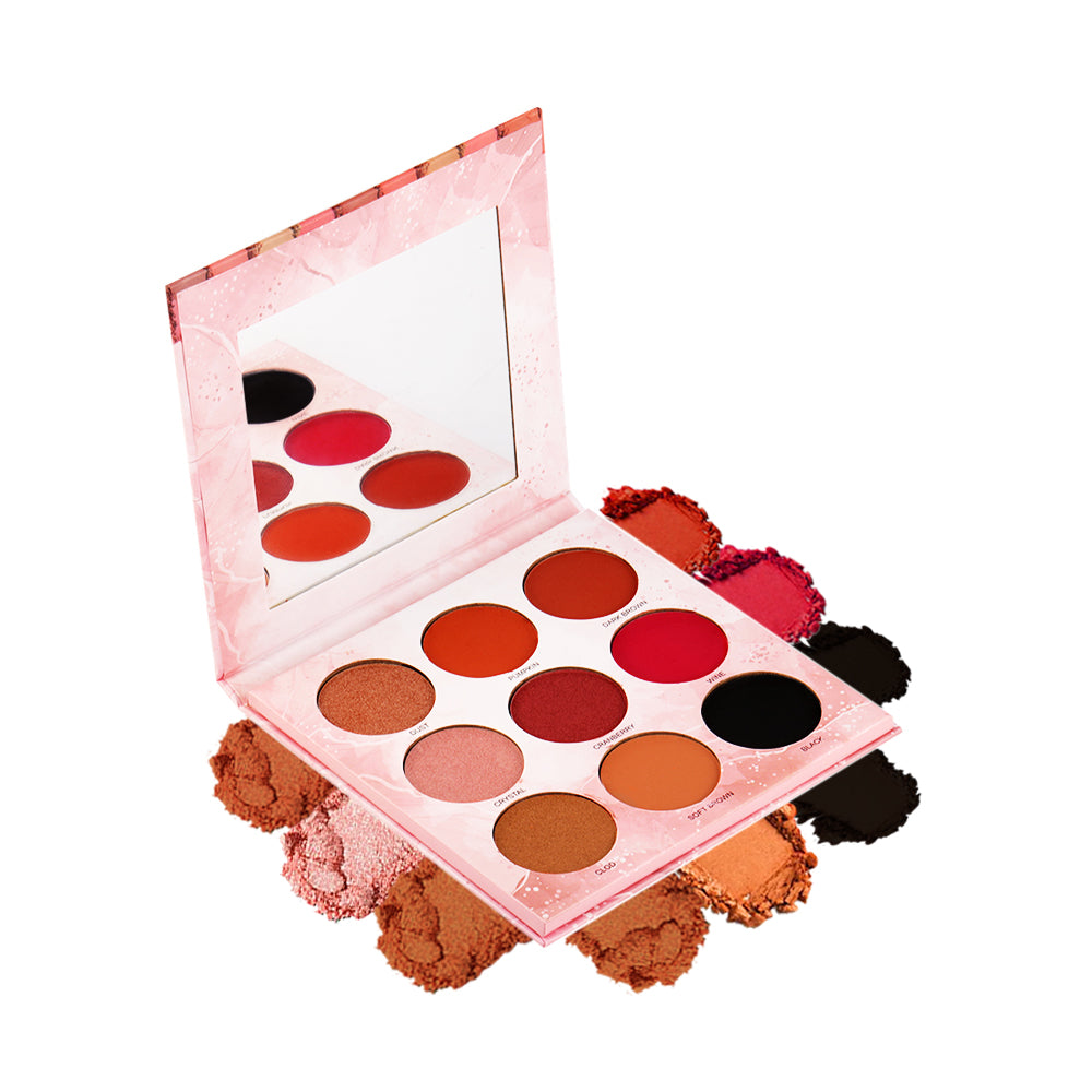 Huda Beauty Eyeshadow Palette Long-lasting Wear, Travel Makeup with Mirror Cruelty Free